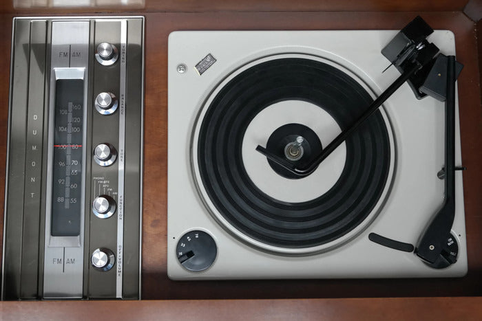 **SOLD OUT** DuMont Petite Mid Century Stereo Console Record Player Changer The Vintedge Co.