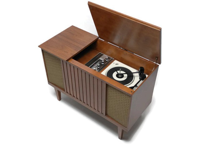 **SOLD OUT** DuMont Petite Mid Century Stereo Console Record Player Changer The Vintedge Co.