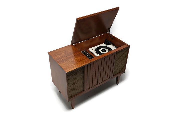 **SOLD OUT** DuMont Petite Mid Century Stereo Console Record Player Changer The Vintedge Co.