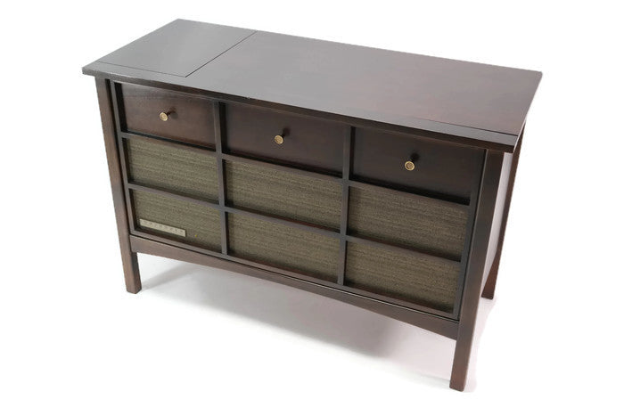 **SOLD OUT**  MOTOROLA 3-Channel Dark Walnut Record Player Changer Stereo Console The Vintedge Co.