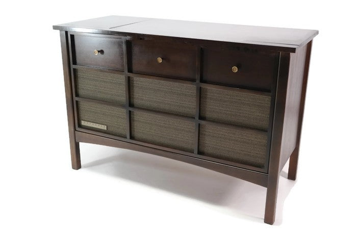 **SOLD OUT**  MOTOROLA 3-Channel Dark Walnut Record Player Changer Stereo Console The Vintedge Co.