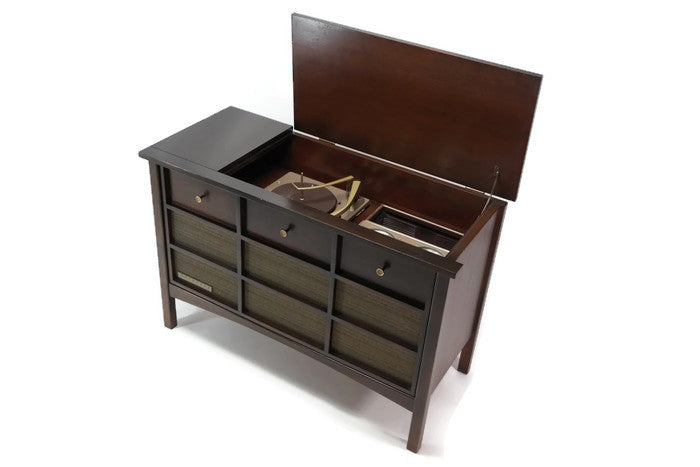 **SOLD OUT**  MOTOROLA 3-Channel Dark Walnut Record Player Changer Stereo Console The Vintedge Co.