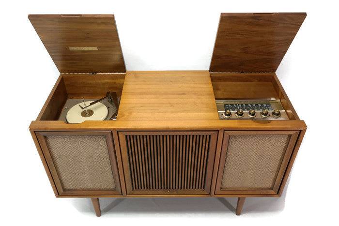 **SOLD OUT**  MOTOROLA 3-Channel Mid Century Record Player Changer Stereo Console The Vintedge Co.