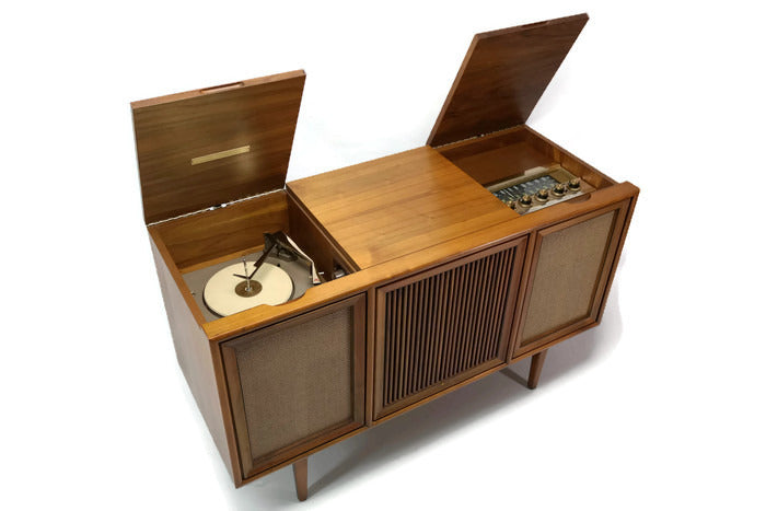 **SOLD OUT**  MOTOROLA 3-Channel Mid Century Record Player Changer Stereo Console The Vintedge Co.
