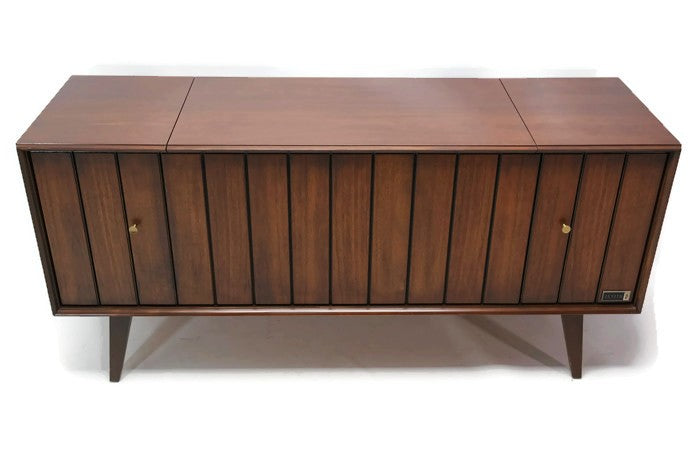 **SOLD OUT** 60's ZENITH LOUVER DOOR Mid Century Record Player Changer Stereo Console The Vintedge Co.