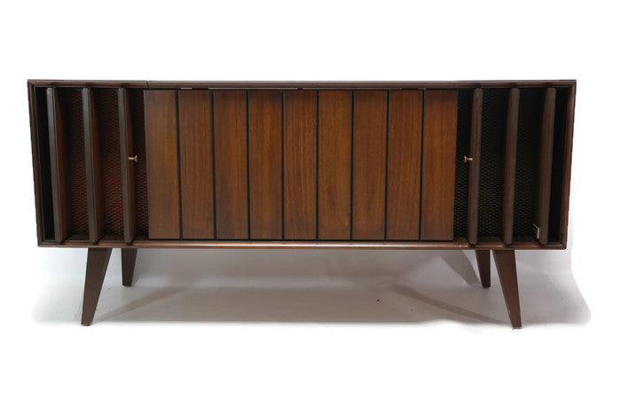 **SOLD OUT** 60's ZENITH LOUVER DOOR Mid Century Record Player Changer Stereo Console The Vintedge Co.