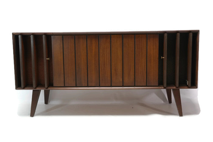 **SOLD OUT** 60's ZENITH LOUVER DOOR Mid Century Record Player Changer Stereo Console The Vintedge Co.