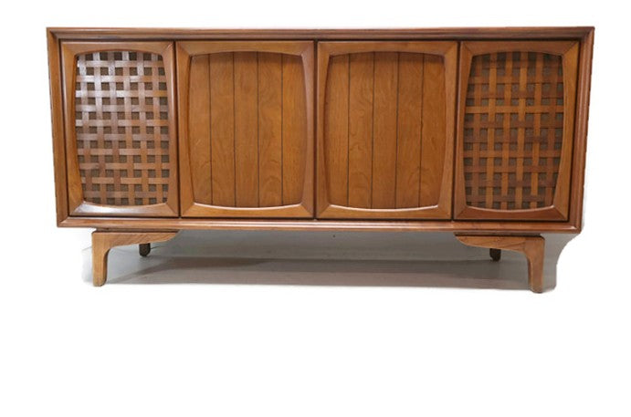 **SOLD OUT**  RCA Victor Victrola Mid Century Modern Stereo Console Record Player Changer AM FM  - Bluetooth The Vintedge Co.