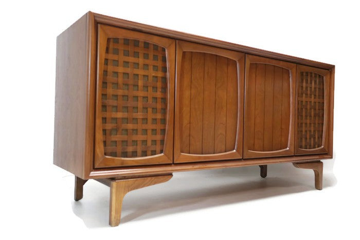 **SOLD OUT**  RCA Victor Victrola Mid Century Modern Stereo Console Record Player Changer AM FM  - Bluetooth The Vintedge Co.