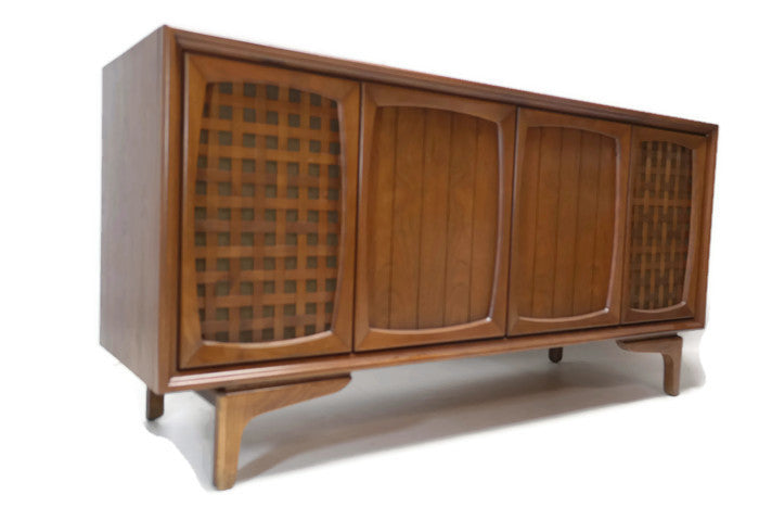 **SOLD OUT**  RCA Victor Victrola Mid Century Modern Stereo Console Record Player Changer AM FM  - Bluetooth The Vintedge Co.