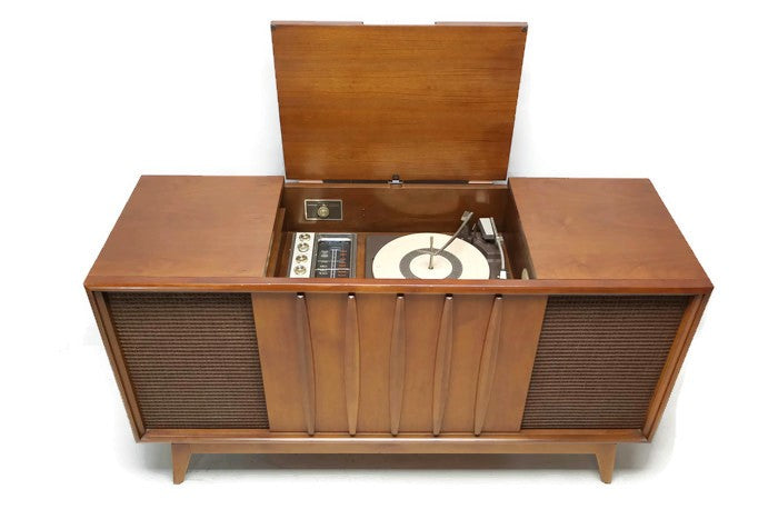 **SOLD OUT**  ADMIRAL Mid Century Record Player Changer Stereo Console AM FM  - Bluetooth The Vintedge Co.