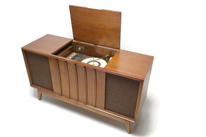 **SOLD OUT**  ADMIRAL Mid Century Record Player Changer Stereo Console AM FM  - Bluetooth The Vintedge Co.