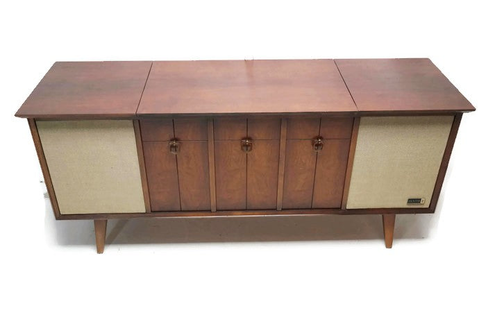 **SOLD OUT**  ZENITH Mid Century Modern Record Player Changer Stereo Console AM FM  - Bluetooth The Vintedge Co.