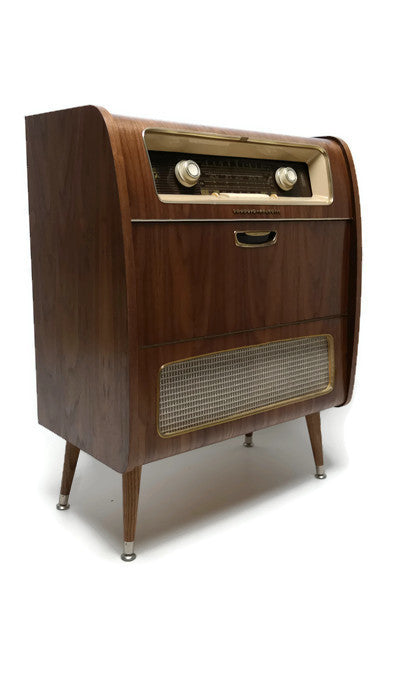 Vintage 50's GRUNDIG PETITE Record Changer HIFI Mono Console - AM/FM Tuner - Bluetooth - Shortwave Radio The Vintedge Co.