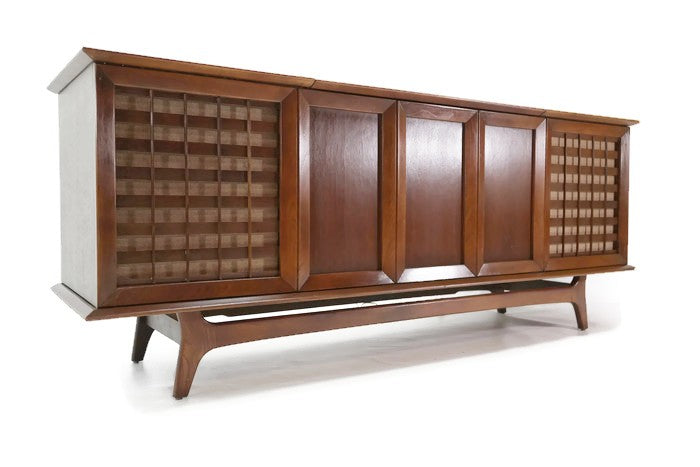 **SOLD OUT** SILVERTONE Mid Century Record Player Changer Stereo Console The Vintedge Co.