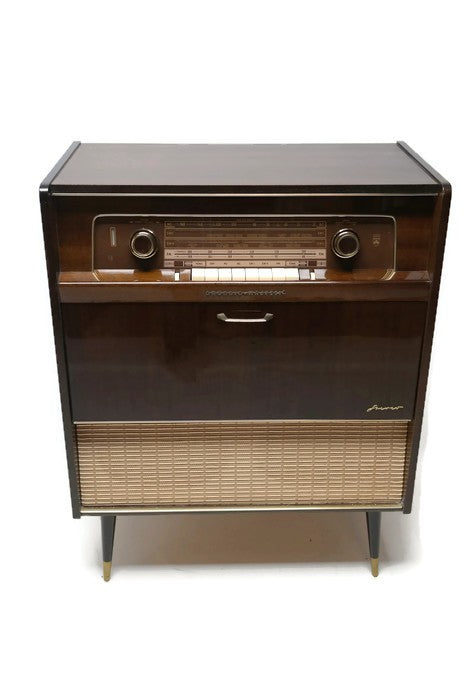 **SOLD OUT** GRUNDIG MAJESTIC Modern Turntable Record Player Stereo Console The Vintedge Co.