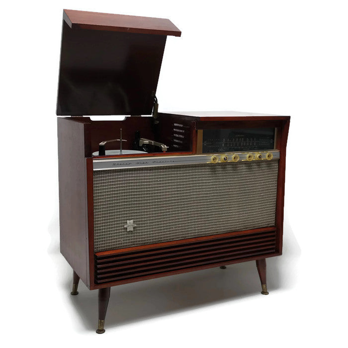Vintage Silvertone Record Changer Stereo Console - AM/FM Tuner - Bluetooth The Vintedge Co.