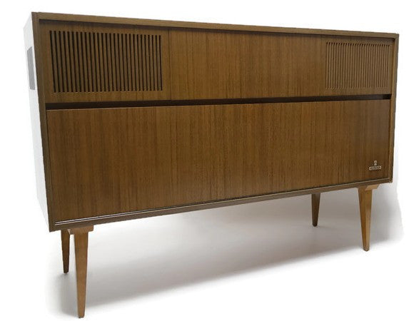 Grundig Vintage Record Changer Stereo Console - AM/FM Tuner - Bluetooth The Vintedge Co.
