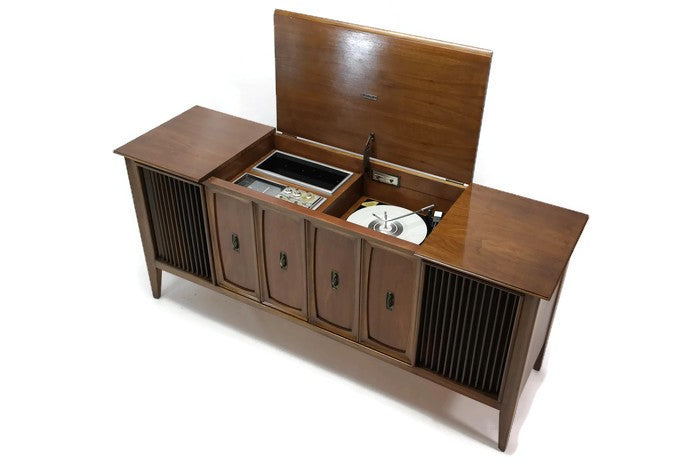 **SOLD OUT** ZENITH Mid Century Record Player Changer Stereo Console The Vintedge Co.