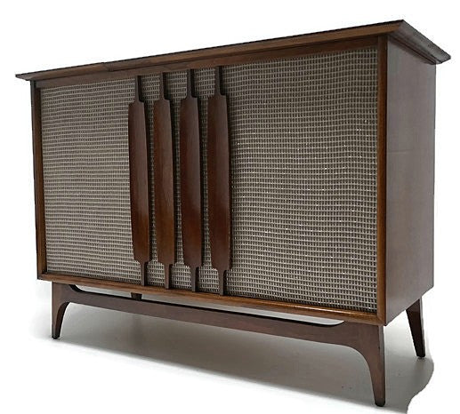 Mid Century Modern Westinghouse Vintage Stereo Console - Record Changer - AM/FM Tuner - Bluetooth The Vintedge Co.