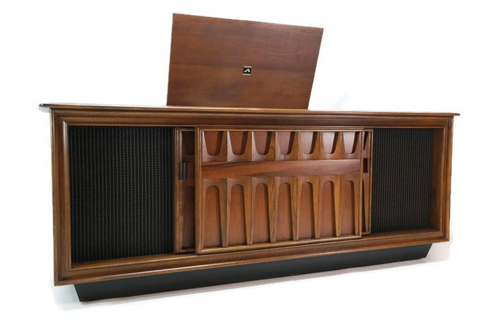 **SOLD OUT** RCA BRASILIA/COFFEY Style Long and Low LUXE Record Player Changer AM|FM Stereo Console - Bluetooth The Vintedge Co.