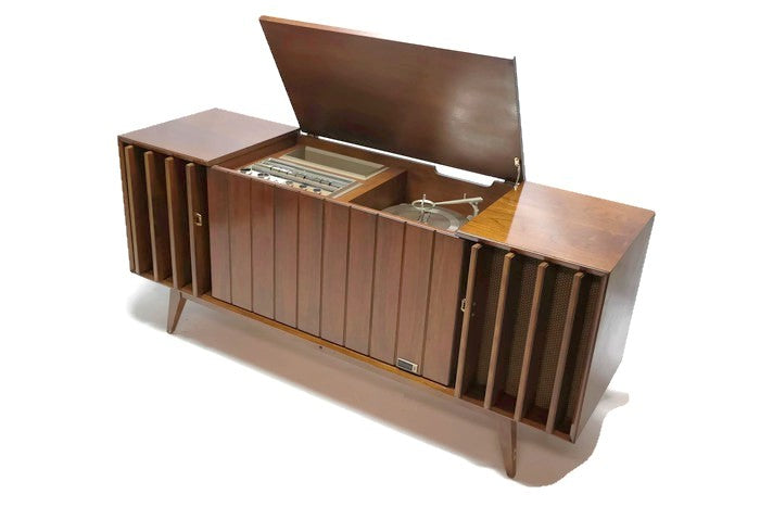 **SOLD OUT** 60s ZENITH DELUXE Louver Door HYBRID Record Player Changer Stereo Console The Vintedge Co.