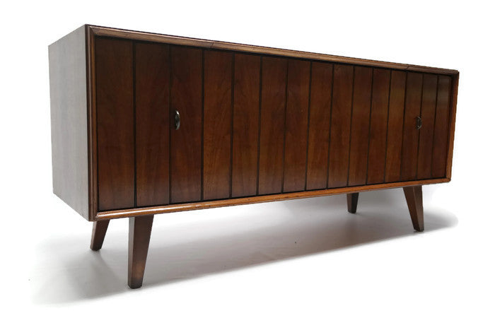 **SOLD OUT** VintedgeCo™ - TURNTABLE READY SERIES™ - Zenith Louver doors Console Cabinet & Speakers - UPGRADE Components AVAILABLE The Vintedge Co.