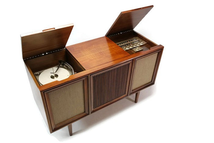 **SOLD OUT**  MOTOROLA 3-Channel Mid Century Record Player Changer Stereo Console The Vintedge Co.