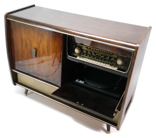 **SOLD OUT** BLAUPUNKT ARKANSAS Mid Century Record Changer Player Stereo Console w/Whiskey Bar The Vintedge Co.
