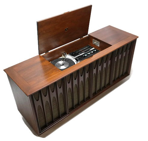 **SOLD OUT** RCA BRASILIA/COFFEY Mid Century Record Player Changer AM|FM Stereo Console - Bluetooth The Vintedge Co.