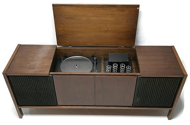 **SOLD OUT** VintedgeCo™ - TURNTABLE READY SERIES™ - Philco Console Cabinet & Speakers - UPGRADE Components AVAILABLE The Vintedge Co.