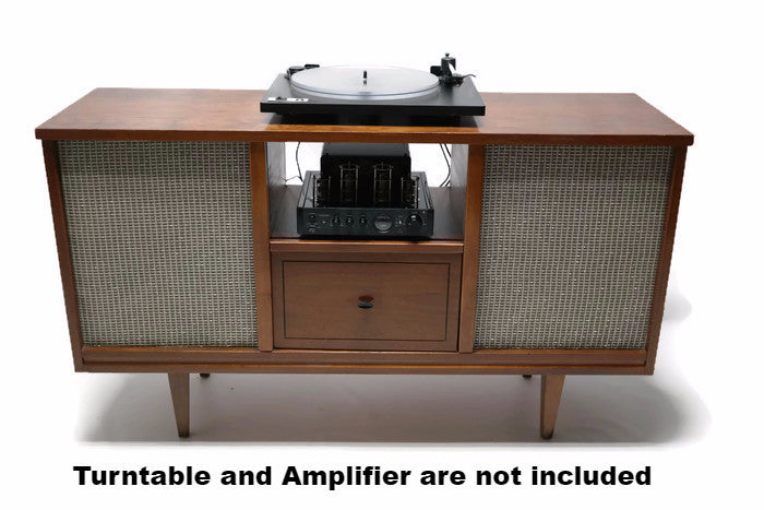 **SOLD OUT** VintedgeCo™ - TURNTABLE READY SERIES™ - Curtis Mathis Console Cabinet & Speakers - UPGRADE Components AVAILABLE The Vintedge Co.