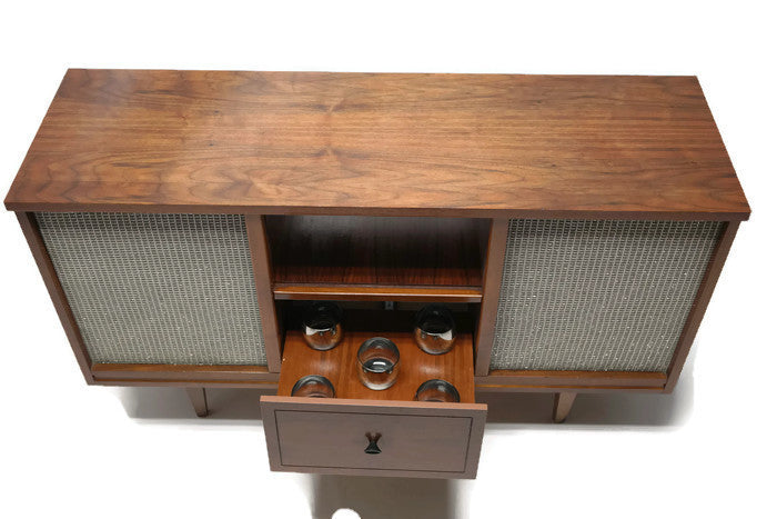 **SOLD OUT** VintedgeCo™ - TURNTABLE READY SERIES™ - Curtis Mathis Console Cabinet & Speakers - UPGRADE Components AVAILABLE The Vintedge Co.