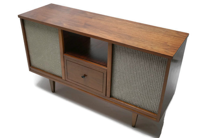 **SOLD OUT** VintedgeCo™ - TURNTABLE READY SERIES™ - Curtis Mathis Console Cabinet & Speakers - UPGRADE Components AVAILABLE The Vintedge Co.