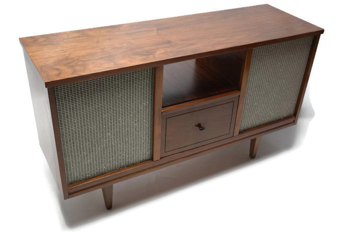 **SOLD OUT** VintedgeCo™ - TURNTABLE READY SERIES™ - Curtis Mathis Console Cabinet & Speakers - UPGRADE Components AVAILABLE The Vintedge Co.