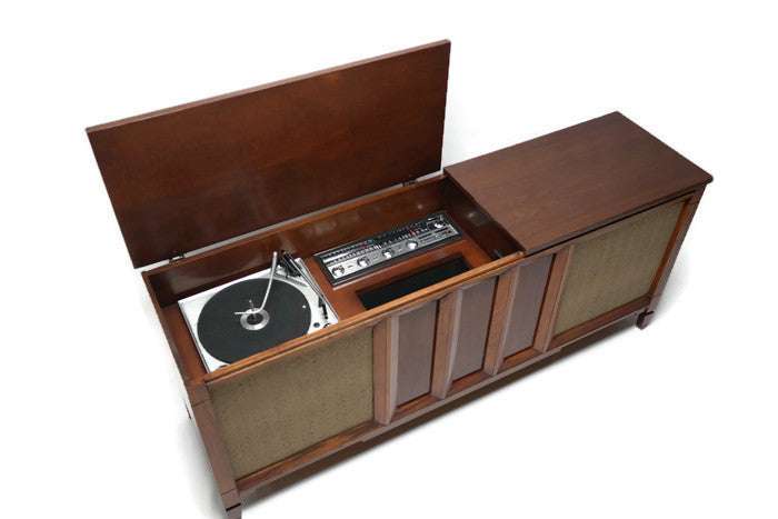 Mid Century Modern Philco Vintage Stereo Console - Record Player Changer - AM/FM Tuner - Bluetooth The Vintedge Co.