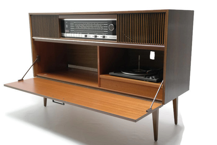 **SOLD OUT** GRUNDIG European Mid Century Record Changer Player Stereo Console The Vintedge Co.