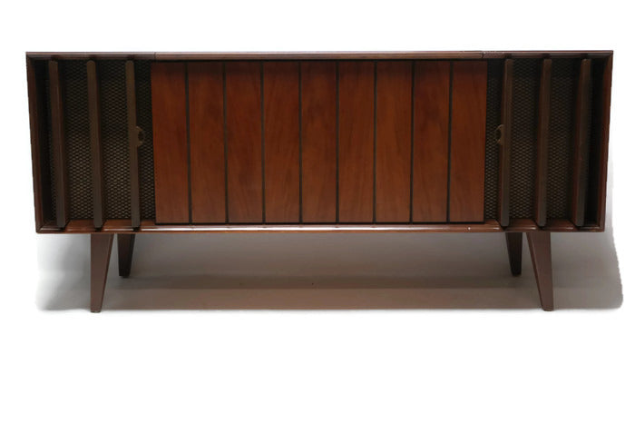 **SOLD OUT**  ZENITH Mid Century Louver Door Record Player Changer Stereo Console The Vintedge Co.