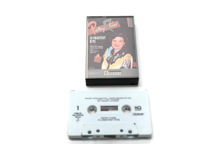 PATSY CLINE - Vintage Cassette Tape - 12 GREATEST HITS The Vintedge Co.