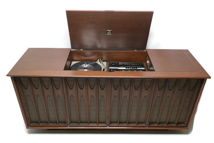**SOLD OUT** RCA BRASILIA/COFFEY Mid Century Record Player Changer AM|FM Stereo Console - Bluetooth The Vintedge Co.