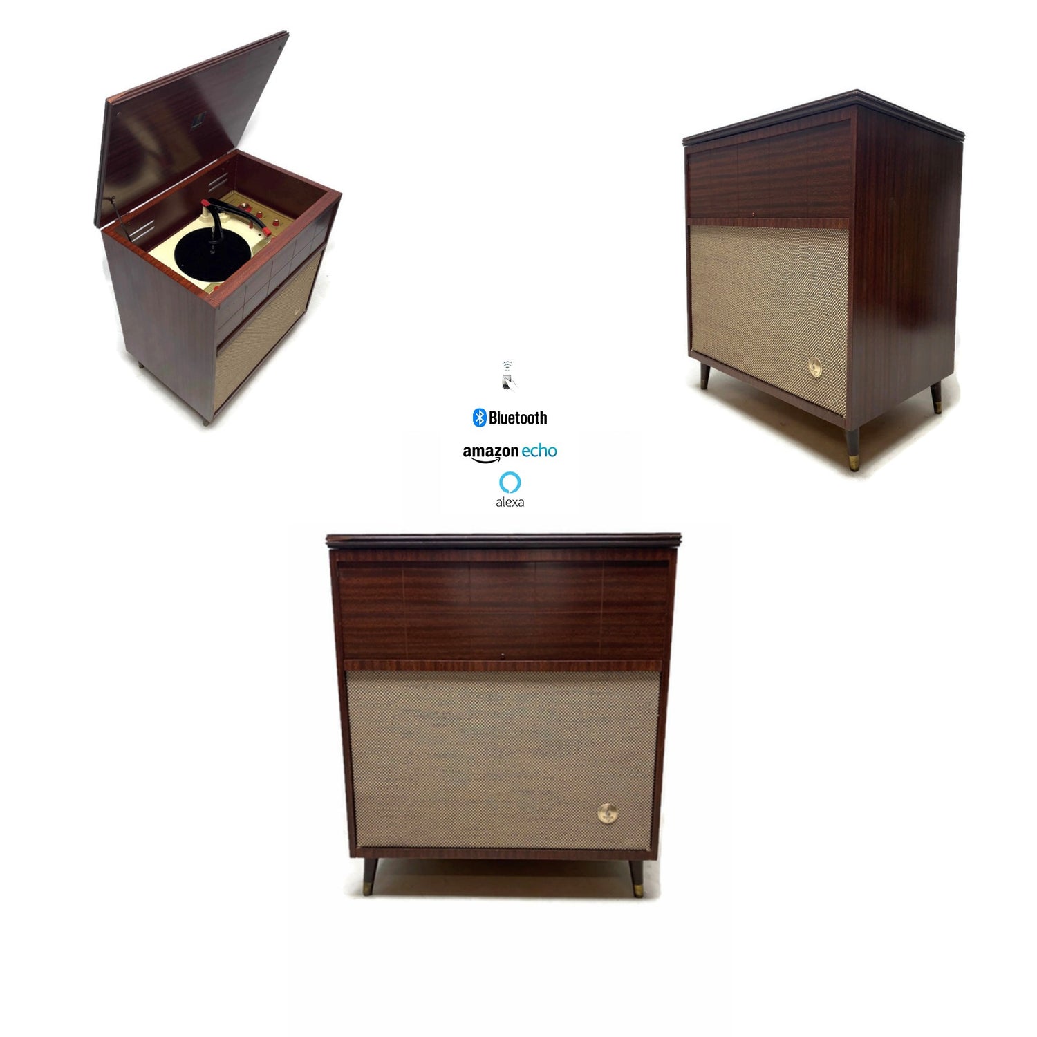 **SOLD OUT** EMERSON 50s 60s Hi Fidelity CONSOLE Record Player Changer AM Bluetooth The Vintedge Co.