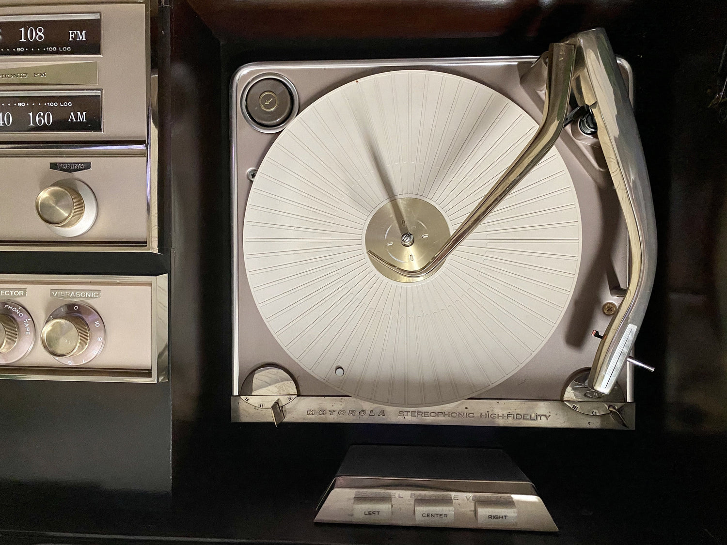 **SOLD OUT**  MOTOROLA 3-Channel Mid Century 60s Vintage Stereo Console AM FM Bluetooth Alexa The Vintedge Co.
