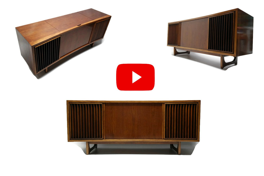 The Vintedge Co™ Video - RCA Vintage Curved Front Record Player Changer Stereo Console