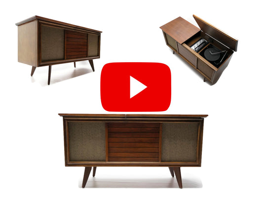 The Vintedge Co™ - AIRLINE Petite & Low Small Vintage Record Changer Stereo Console