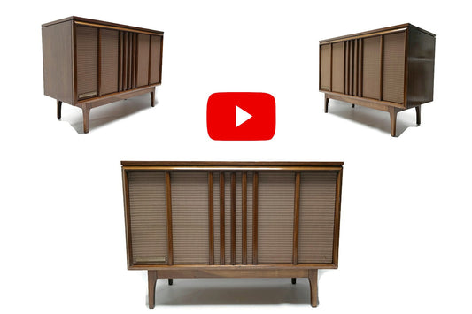 The Vintedge Co™ Video - MOTOROLA Mid Century Vintage Record Player Changer Stereo Console