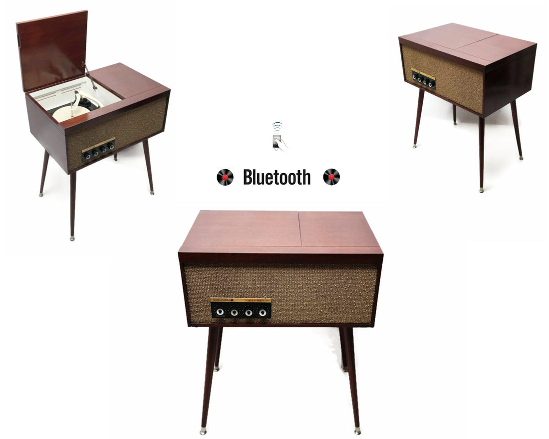 The Vintedge Co™ - COLUMBIA Vintage Record Player Changer Small Stereo Console