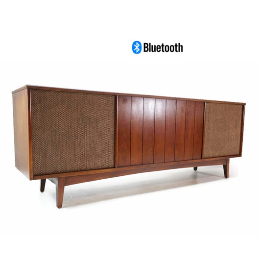 The Vintedge Co™ - ADMIRAL Long and Low Vintage Record Player Changer Stereo Console - Bluetooth