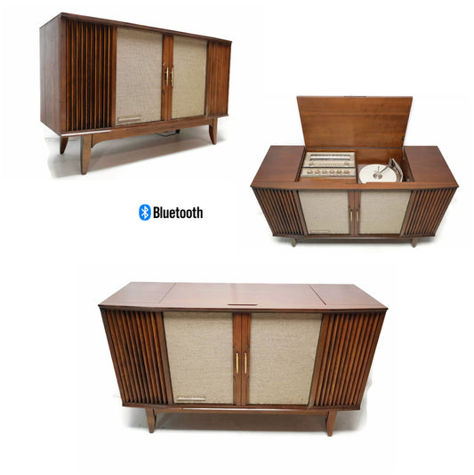 The Vintedge Co™ - MOTOROLA 3-Channel Mid Century Record Player Changer Stereo Console