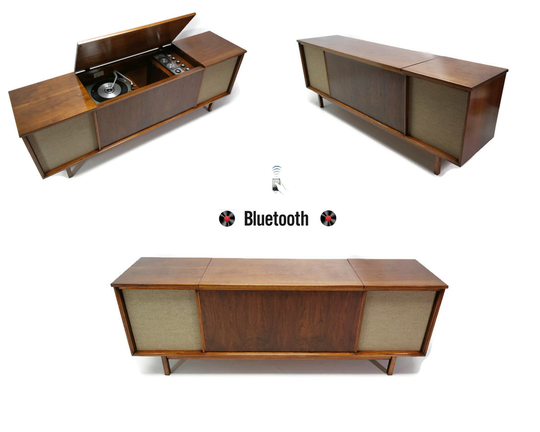 The Vintedge Co™ - WESTINGHOUSE Long and Low Vintage Record Player Changer Stereo Console