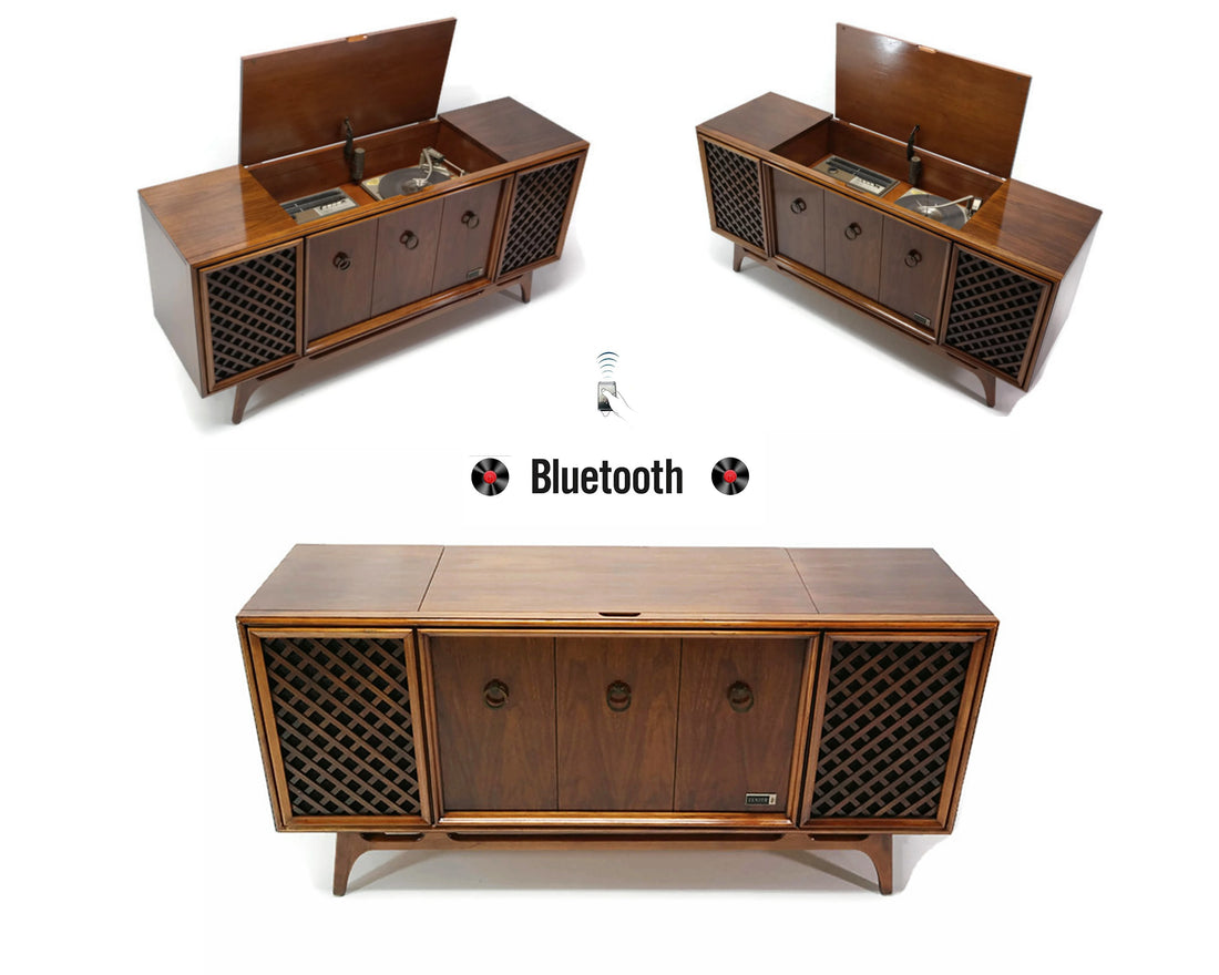 The Vintedge Co™ - ZENITH Mid Century Vintage Record Player Changer Stereo Console